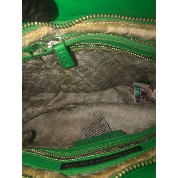 Bohdi Green Leather Zipper Tassle Clutch Wristlet BNWT Women's Unisex - Picture 9 of 9